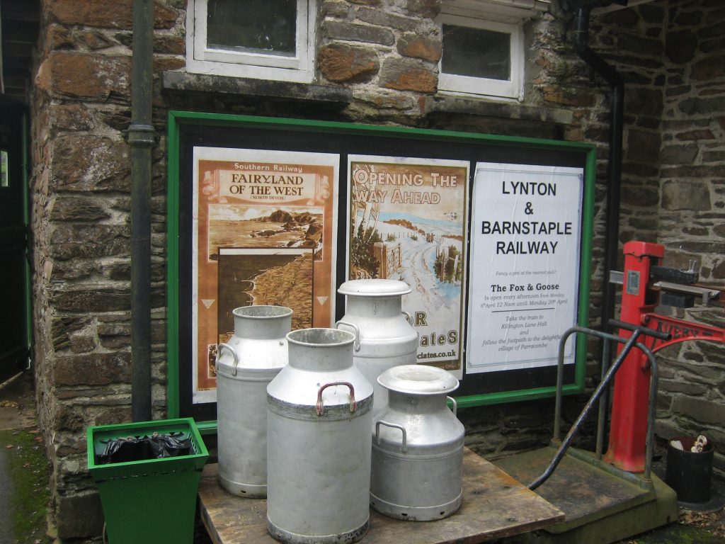 At the Lynton & Barnstaple Railway, Exmoore, Devon, UK