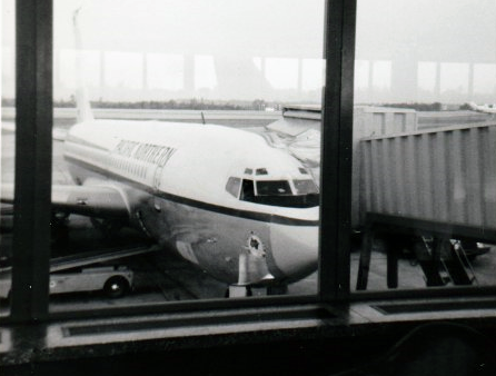 Pacific Northern Airlines B720 at Seattle-Tacoma International Airport in 1966