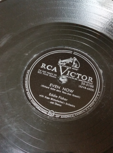 An RCA Victor "Black Label" 78 RPM "shellac" record. Vocalist is Eddie Fisher.