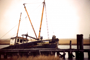 This is the Fest or Famine fishing boat. I believe this was taken in the very early 1980s somewhere in New Jersey