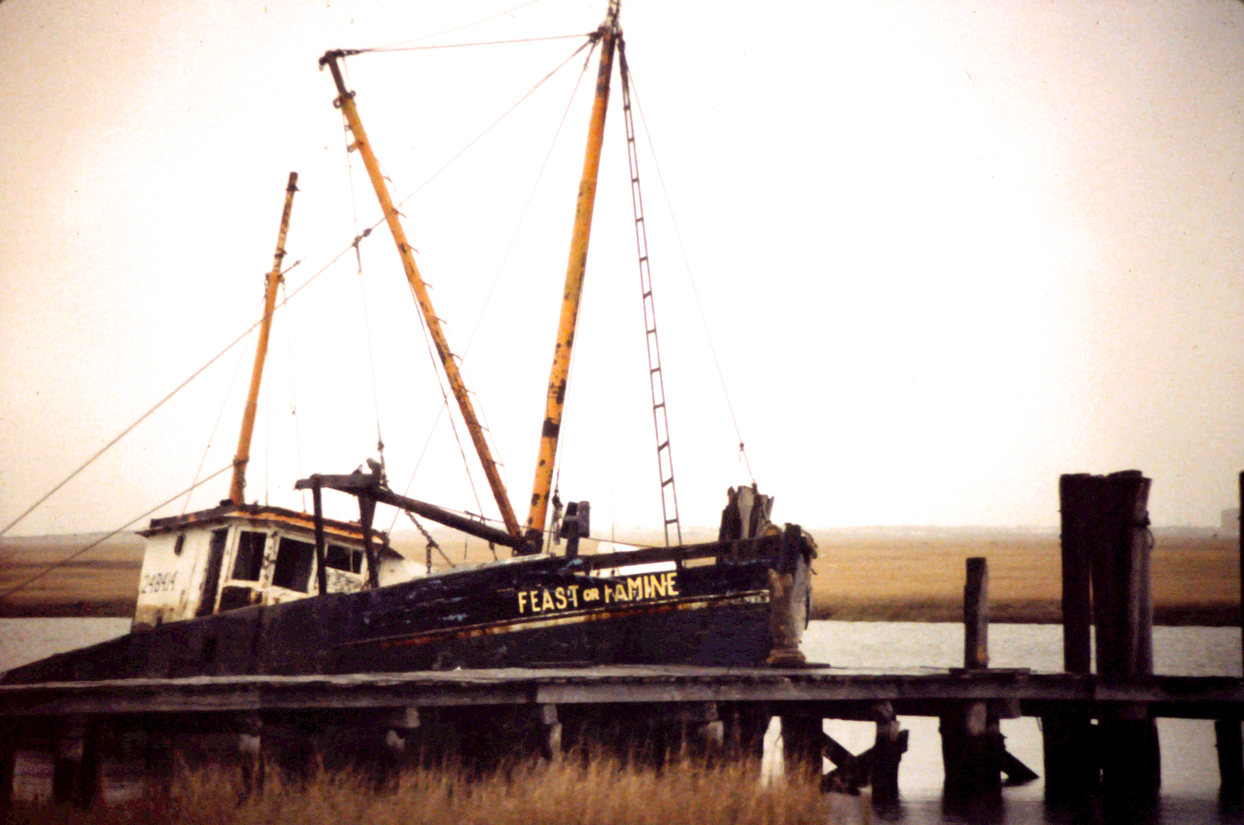 This is the Fest or Famine fishing boat. I believe this was taken in the very early 1980s somewhere in New Jersey