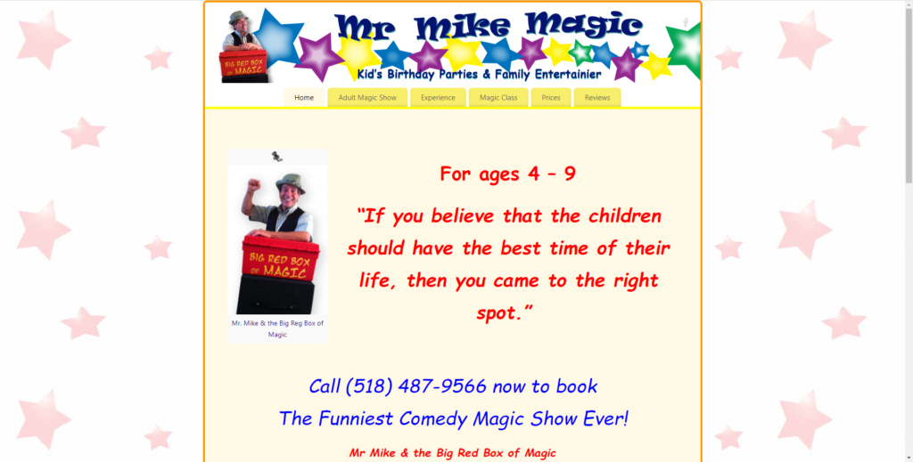 Mr Mike Magic Home Page