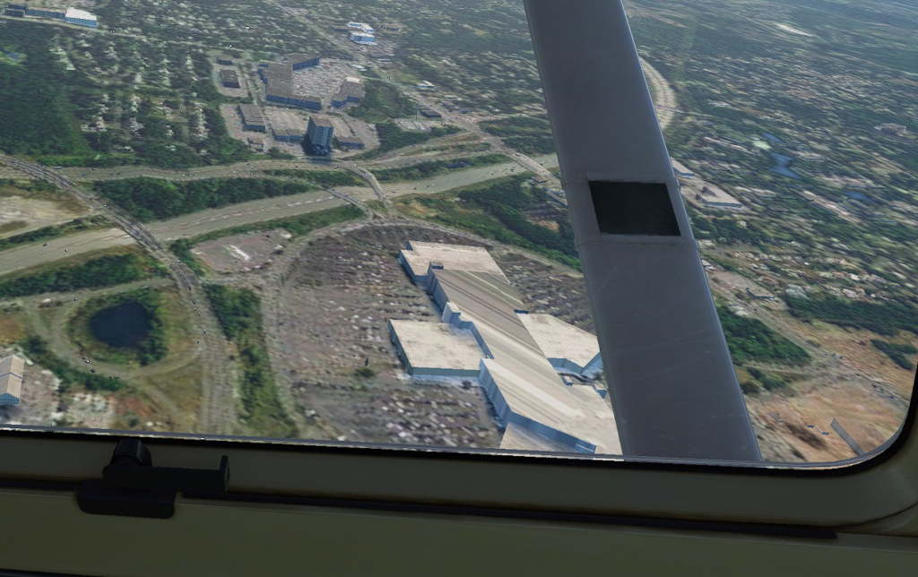 Flying over Crossgates Mall