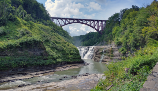 View of the Geneseo River in Letchworth State Park, New York