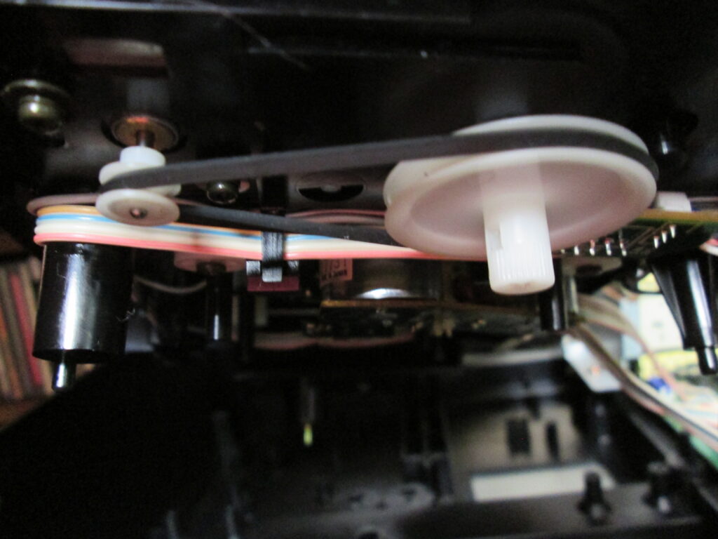 View of new drive belt in place