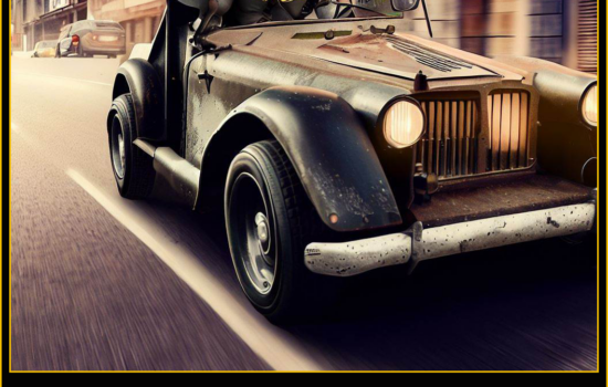 Batman drives an unsatisfactory loaner car while the Batmobile is in the shop