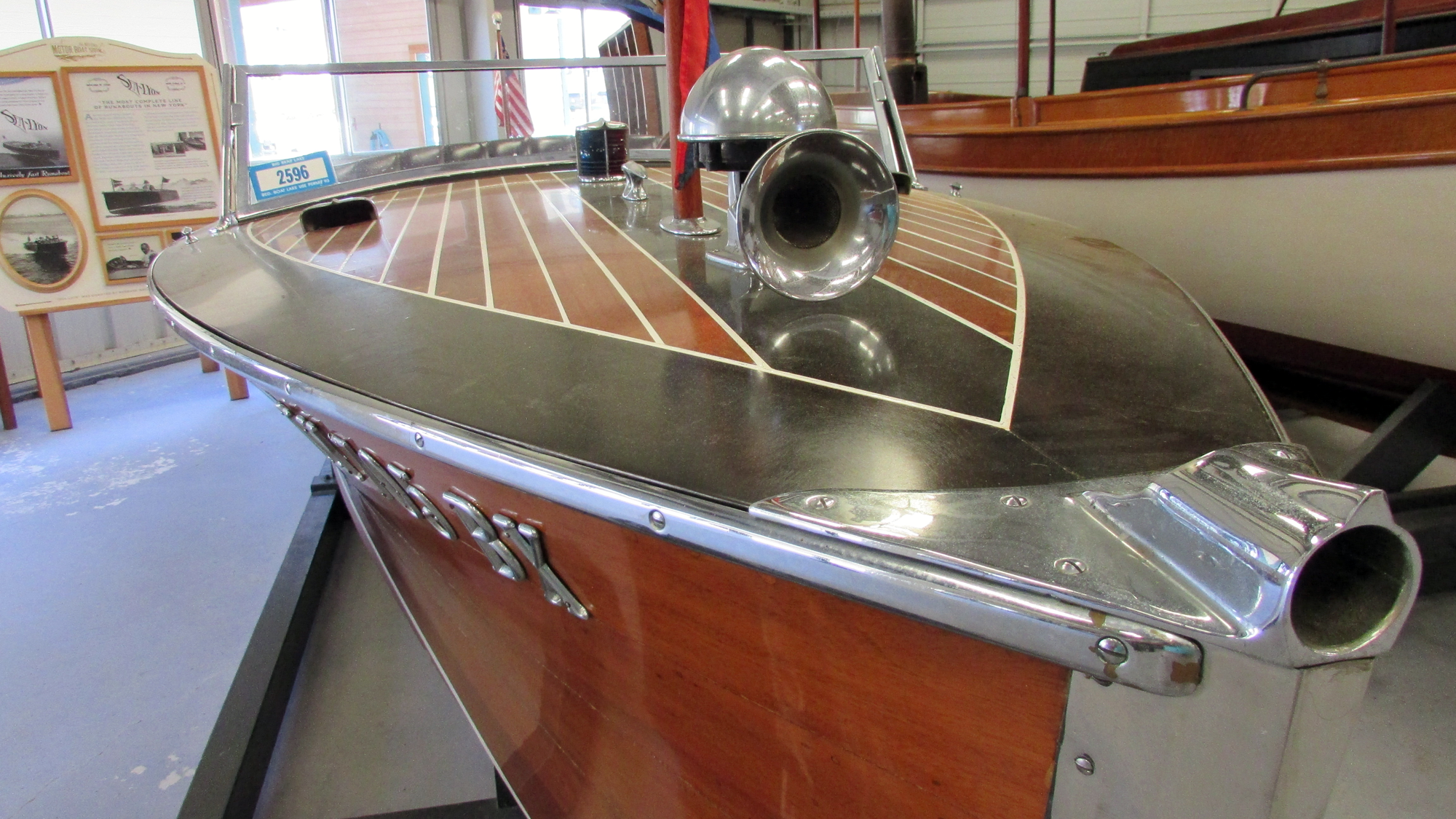 Bow details of wooden boat