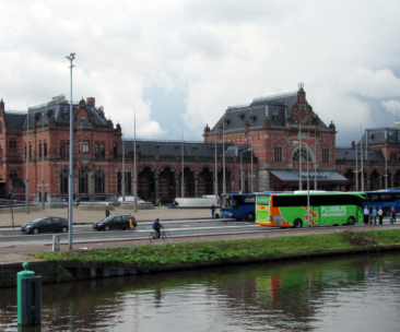 Groningen Railway Station (Hoofdstation) in the Netherlands, constructed between 1895 and 189