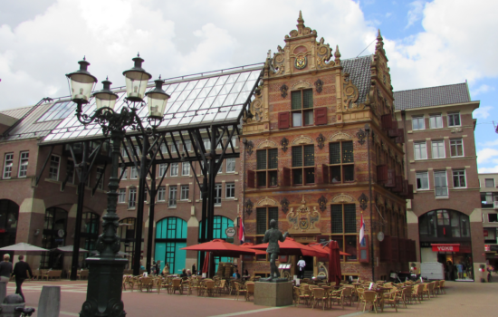 The Goudkantoor built in 1635 on Waagstraat in Groningen, Netherlands