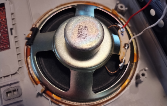 Old speaker still in place